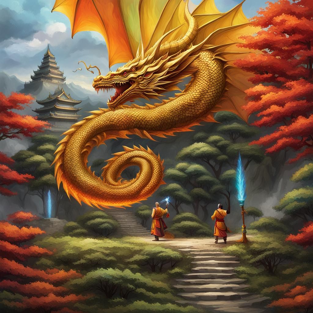 Prismatic Dragon and Wind Magic Monks