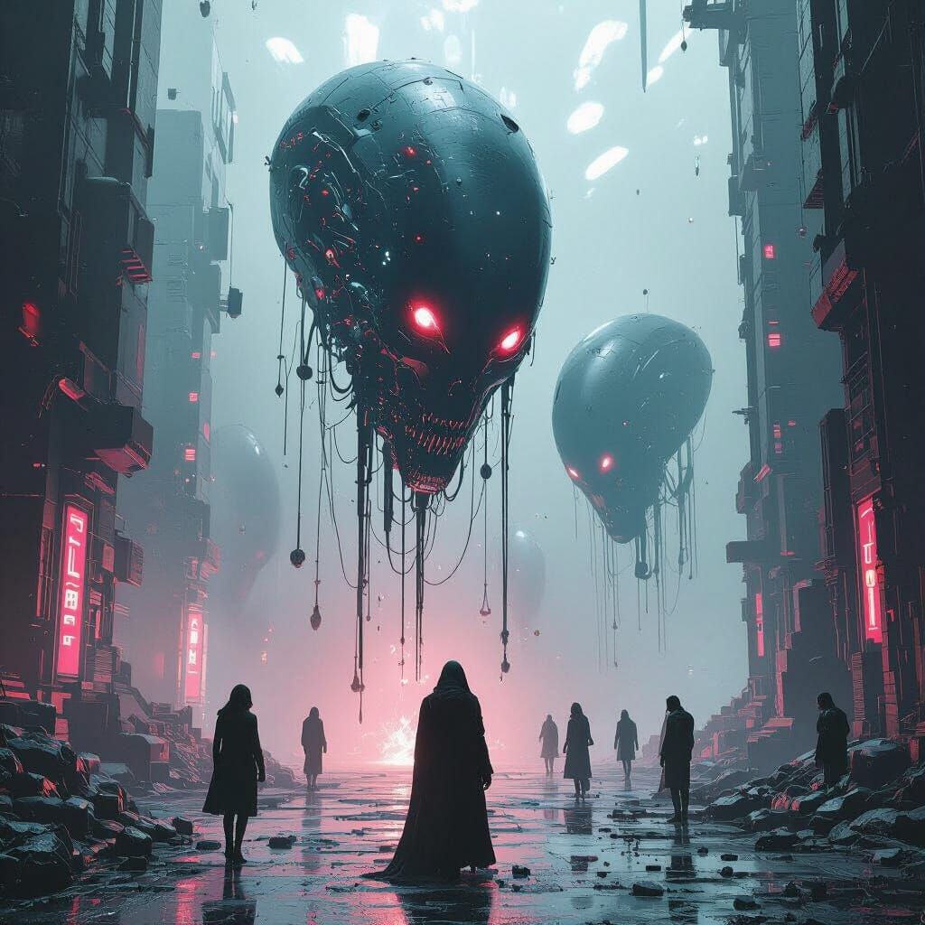 Eerie Biomechanical Aliens Consume Humans