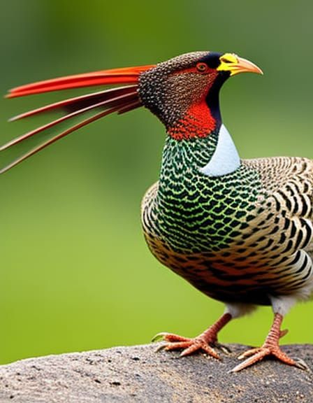 Male Pheasant Rooster with Colorful Plumage