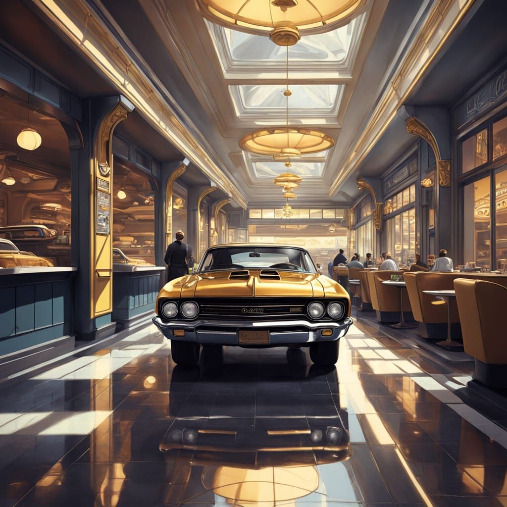 Muscle Cars Race Through Imperial Pastry Shop