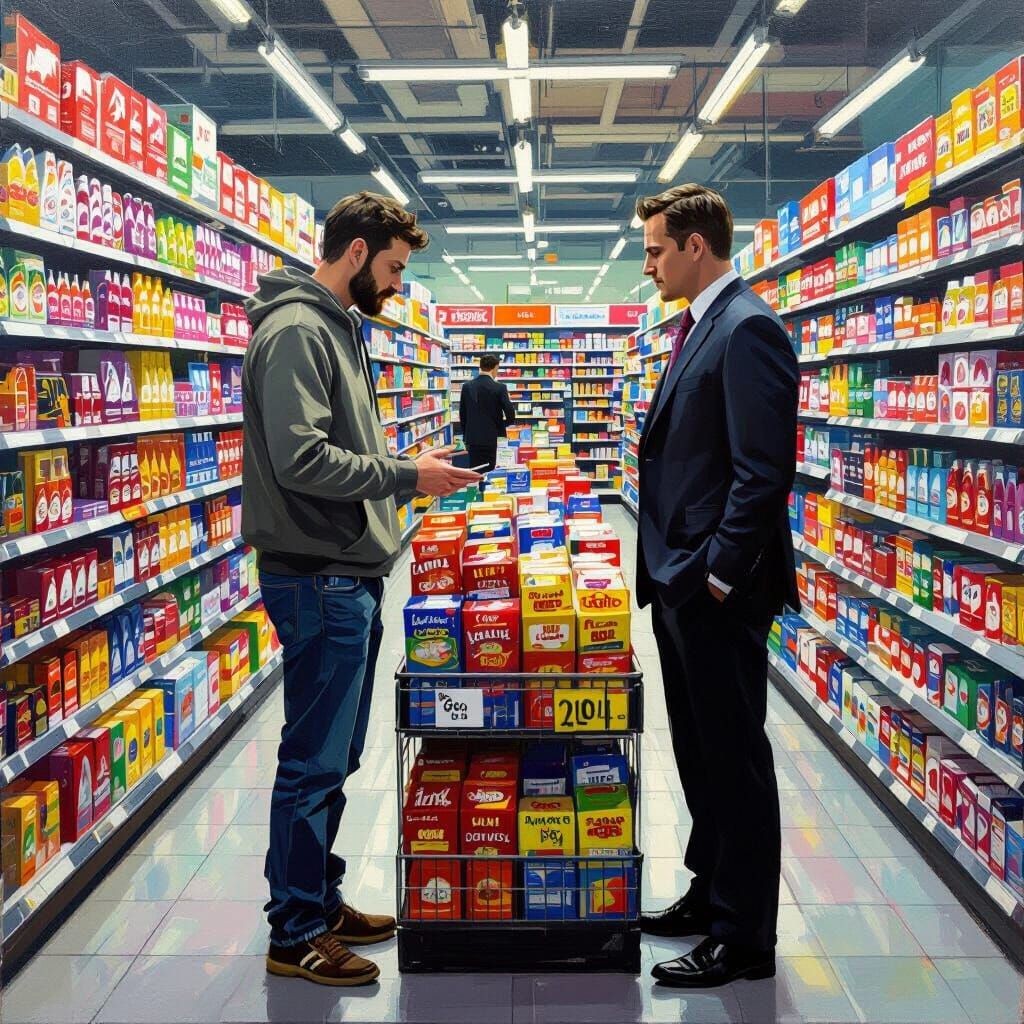 Supermarket Encounter: A Realistic and Detailed Scene
