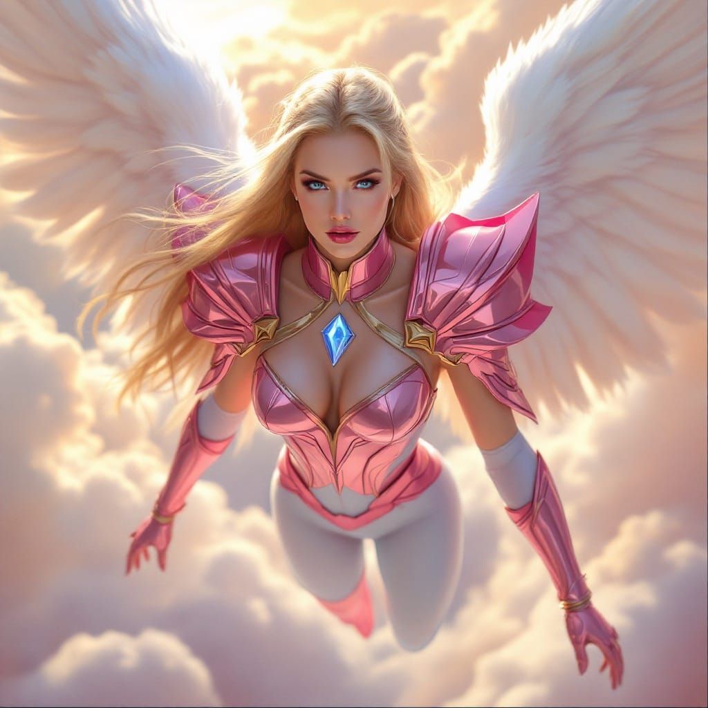 Regal Goddess Ascends to Dawn Skies