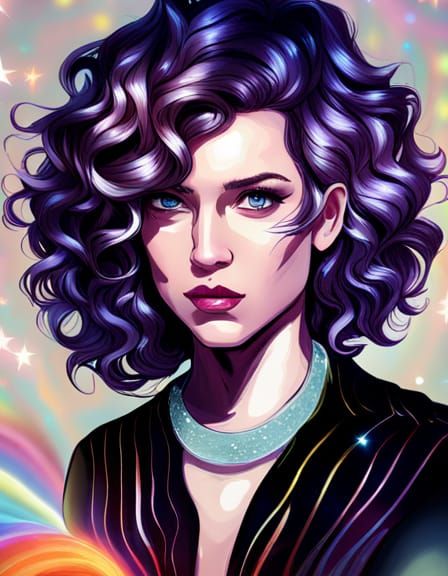 Glittering Portrait of a Powerful Sorceress