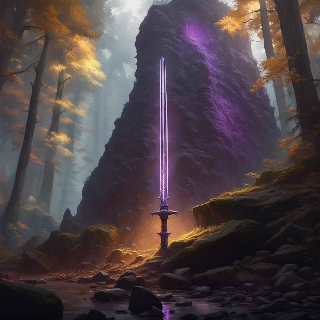 Sword in Stone: Dark Fantasy Concept Art