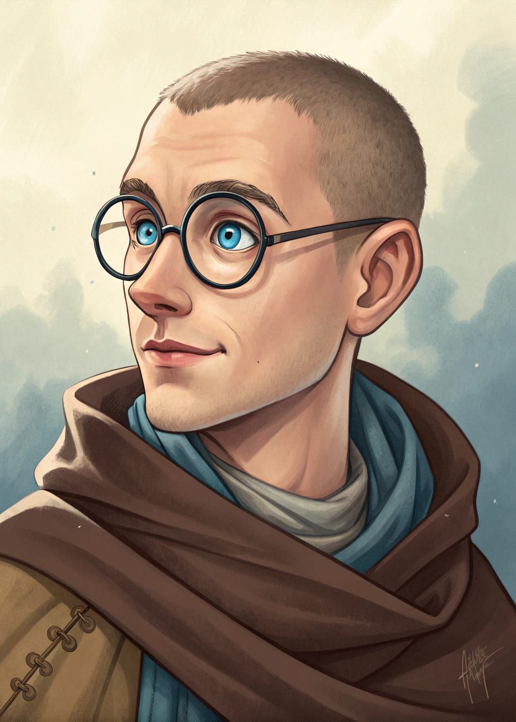 Cartoon Portrait in Brazilian Comic Style