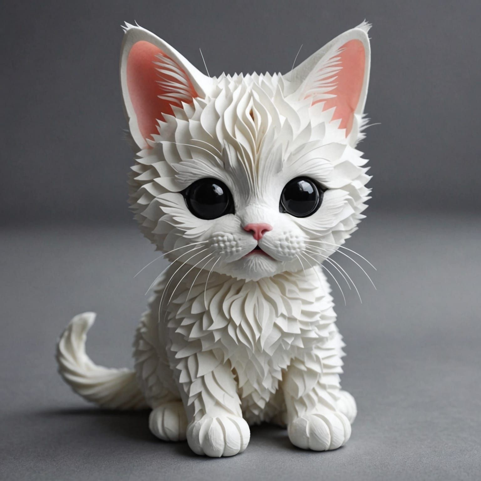 Colorful Cat Illustration: No Black or White