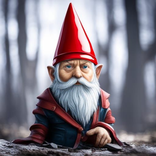 Gnome with a pointy red hat