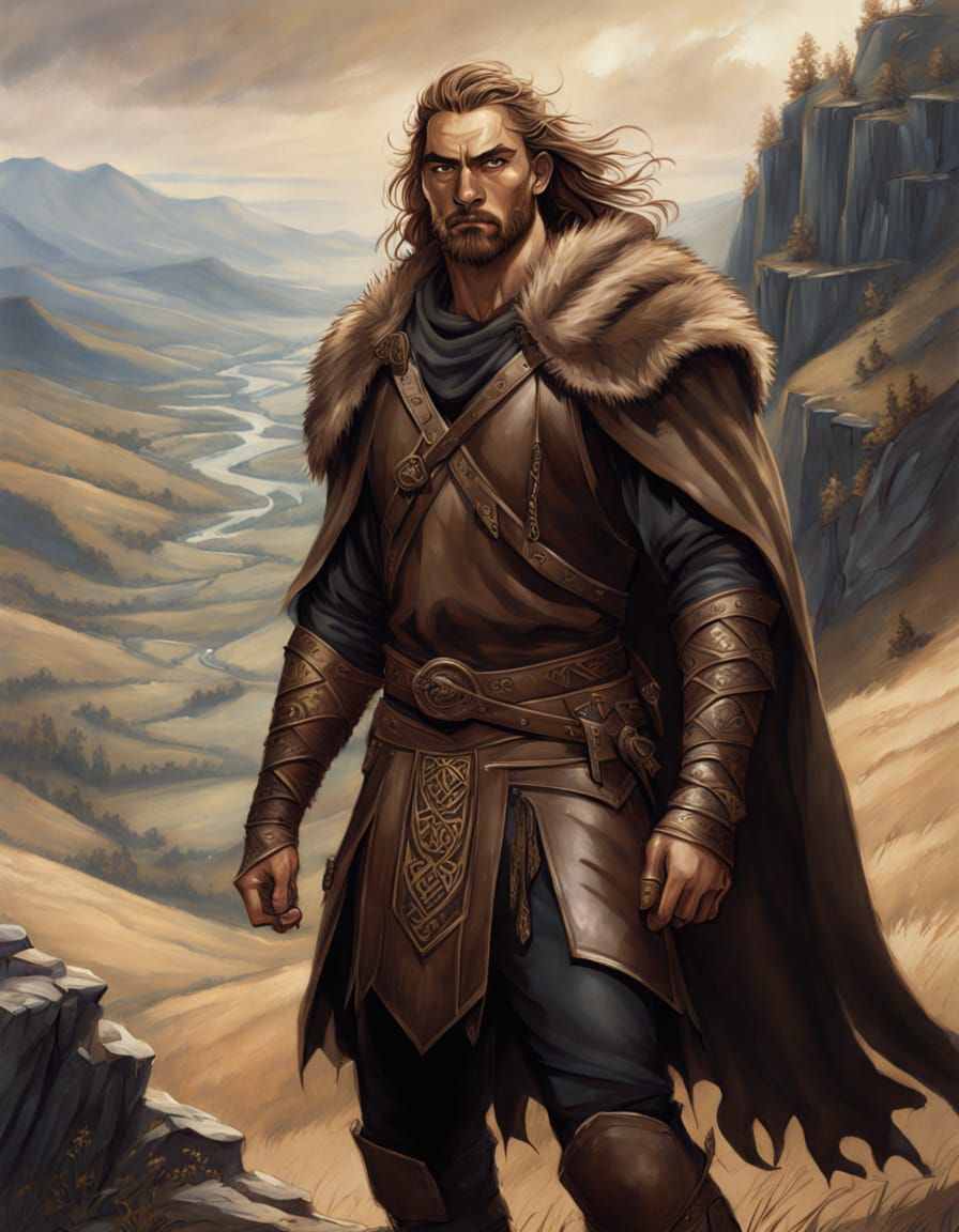 Young Barbarian Warrior in John Howe Style