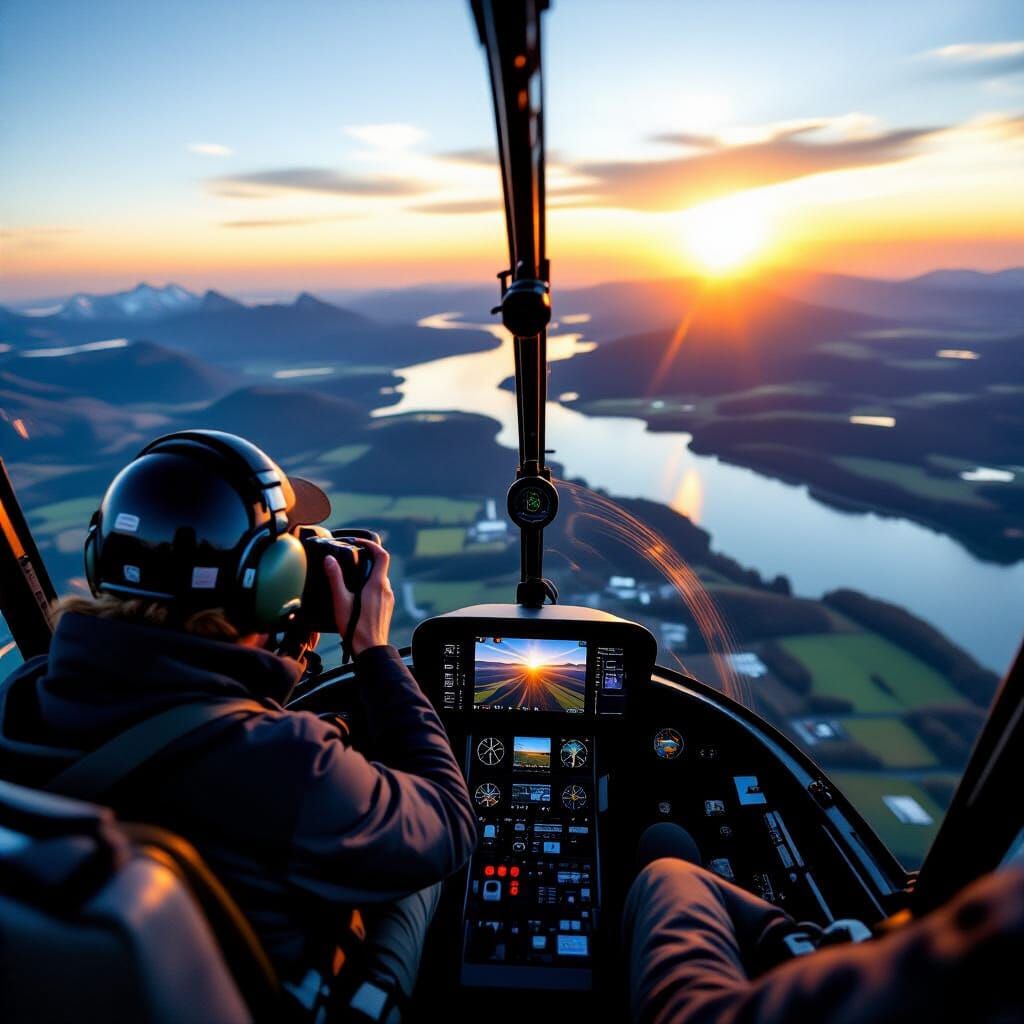 Breathtaking Landscape Captured from Helicopter