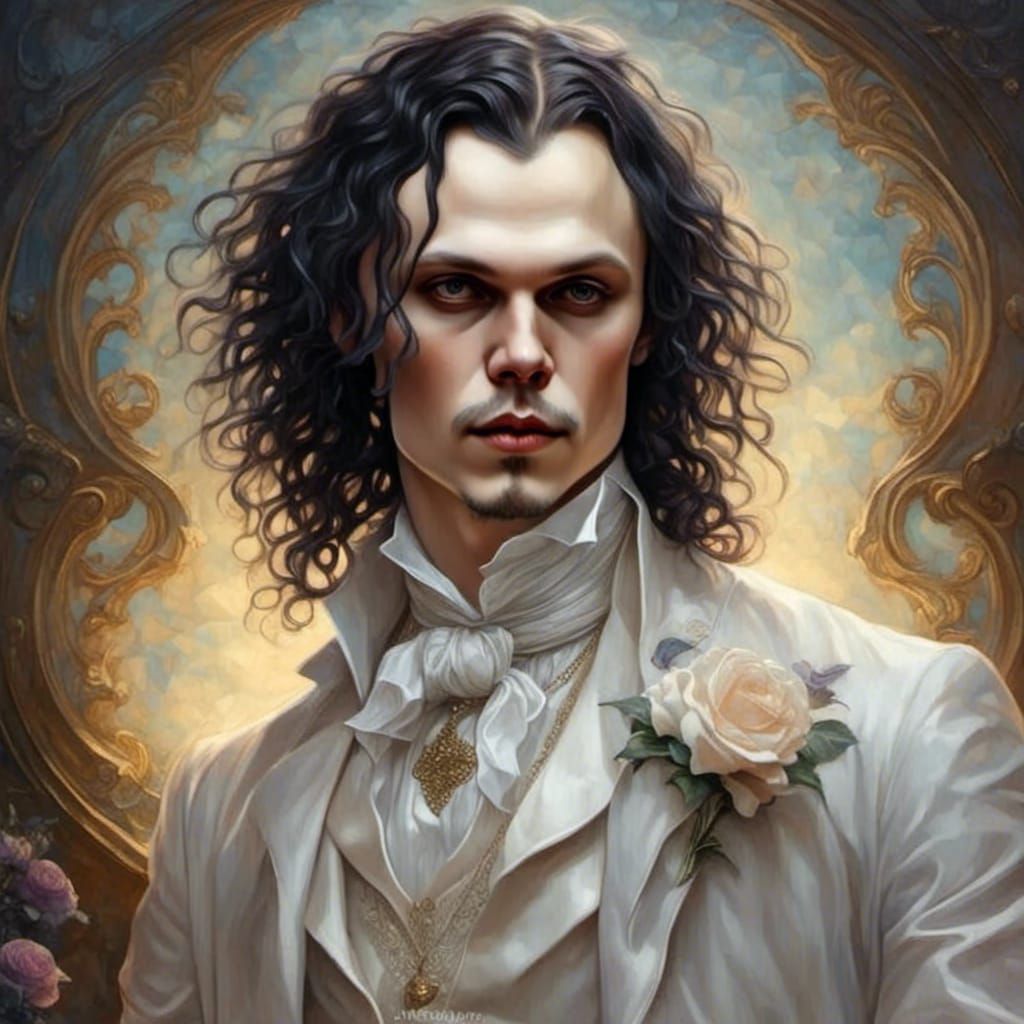 Ville Valo Wedding Outfit in Kinkade Style
