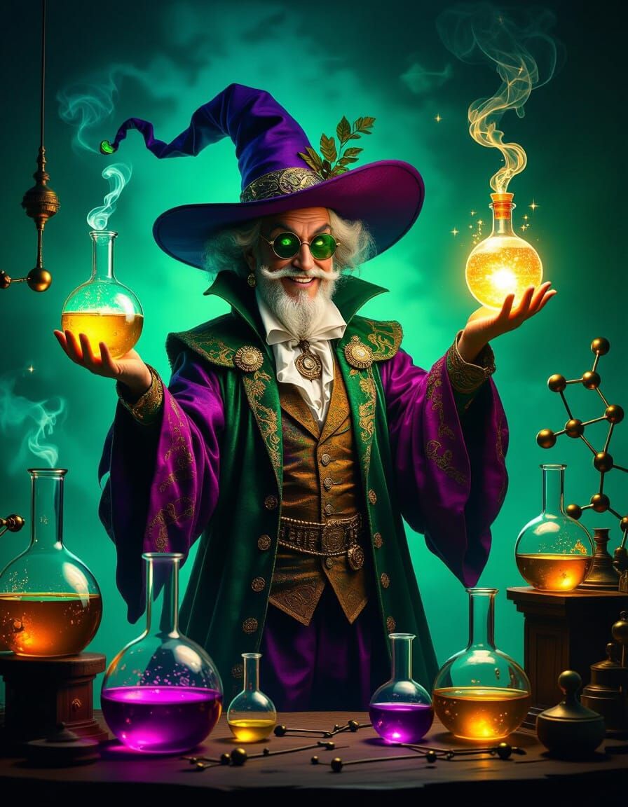 Inventor Personifying GLP-1s in Surrealist Style