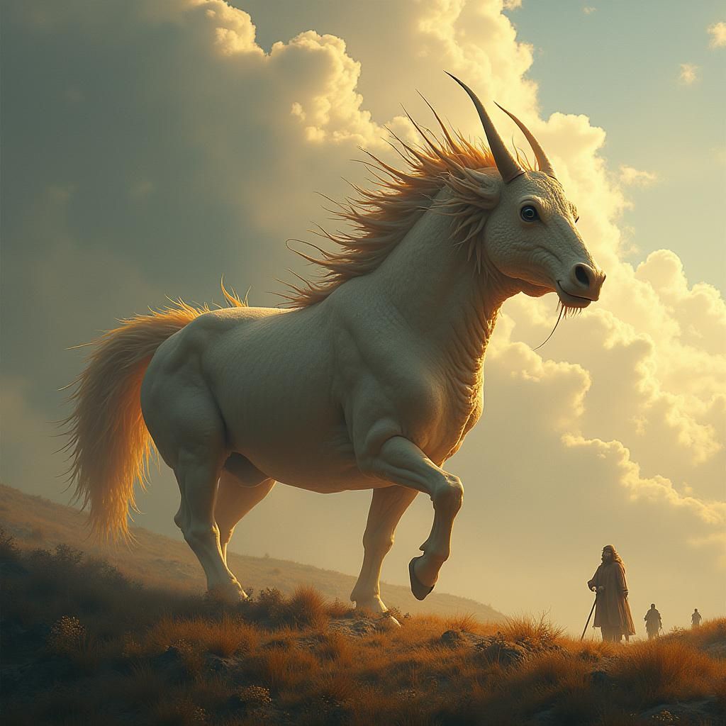 Majestic Hybrid Creature in Epic Digital Matte Painting