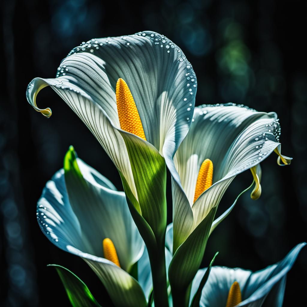 Hyperrealistic Crystal Calla Lily in High Definition