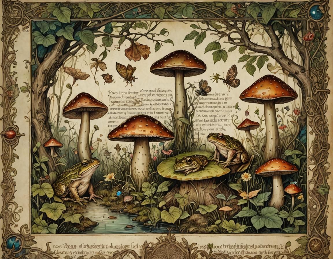 Illuminated Manuscript of Toad Lore