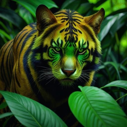 Primal Instincts: A Fauvist Jungle Portrait