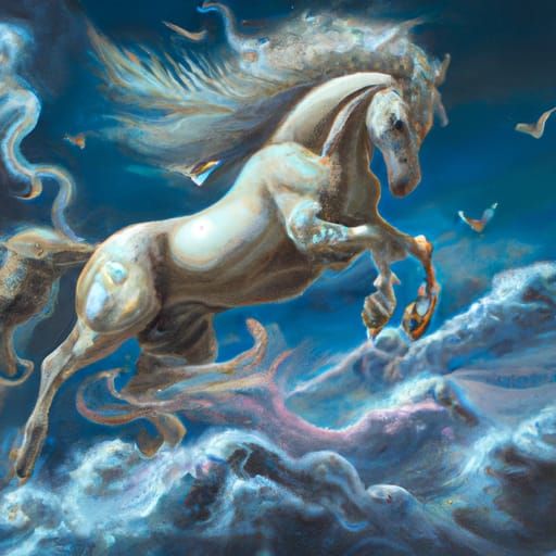 Surreal Horse: Detailed Matte Painting