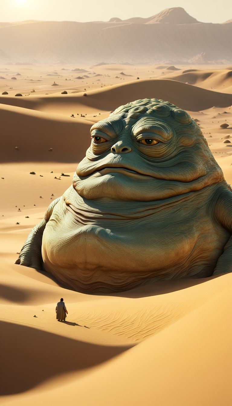 Skinny Jabba Hutt on Tatooine: 3D Game Art