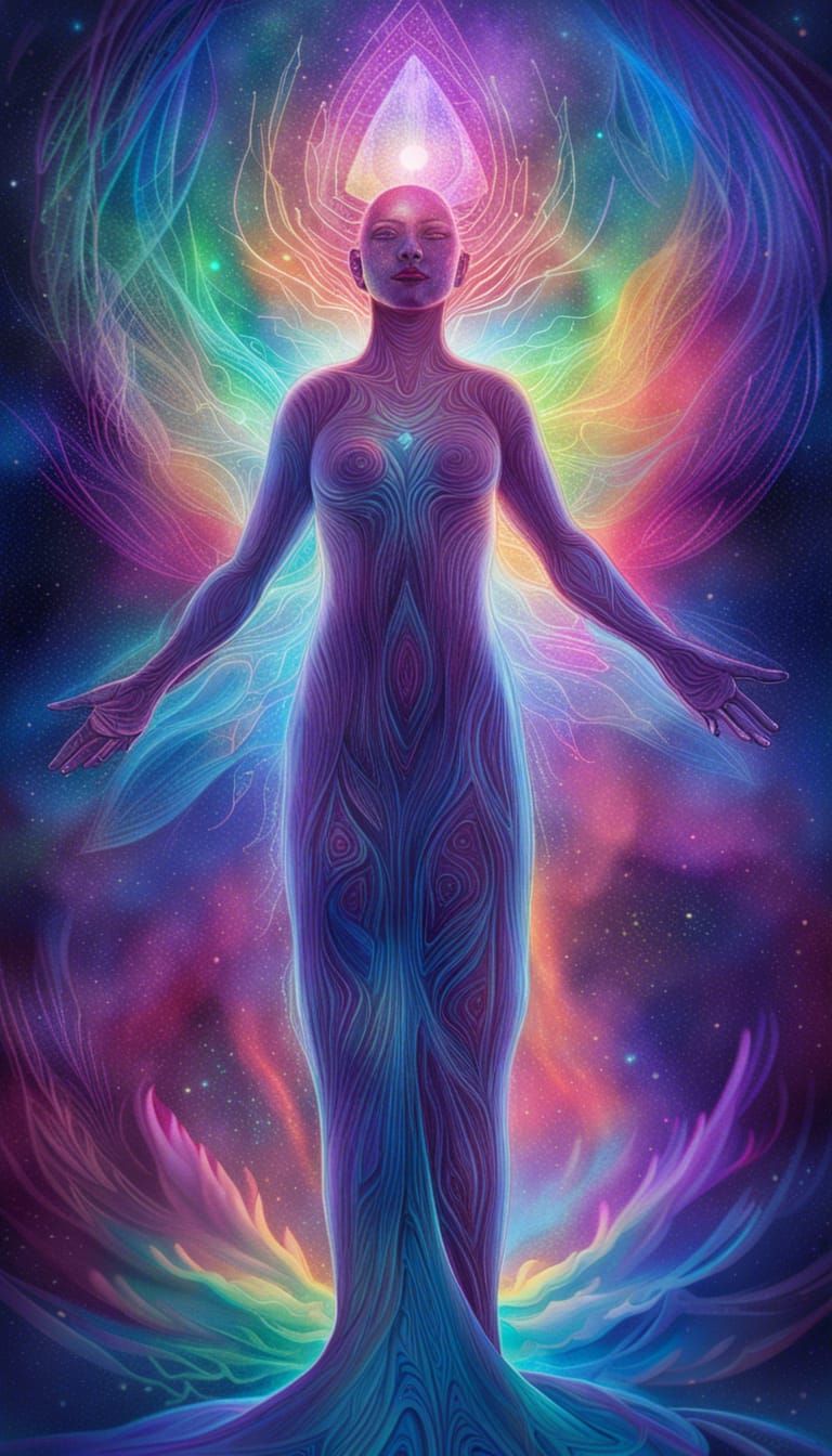 Cosmic Entity Emerges from Aurora Borealis