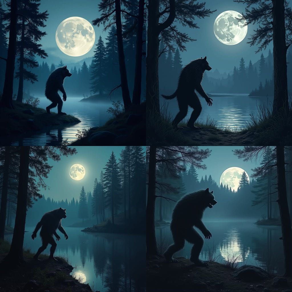 Lunar Encounter in Forest Glade