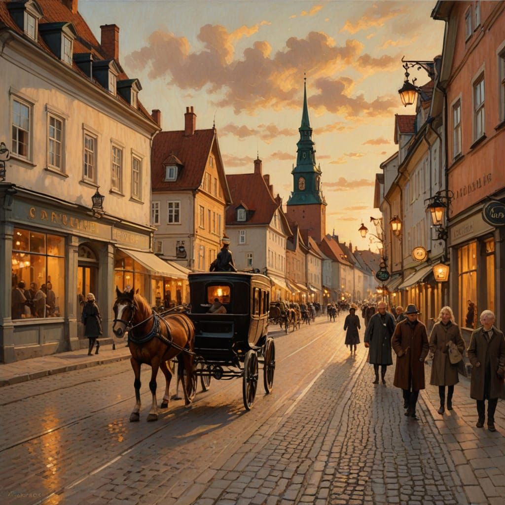 Impressionist Skovde, Sweden, Circa 1900