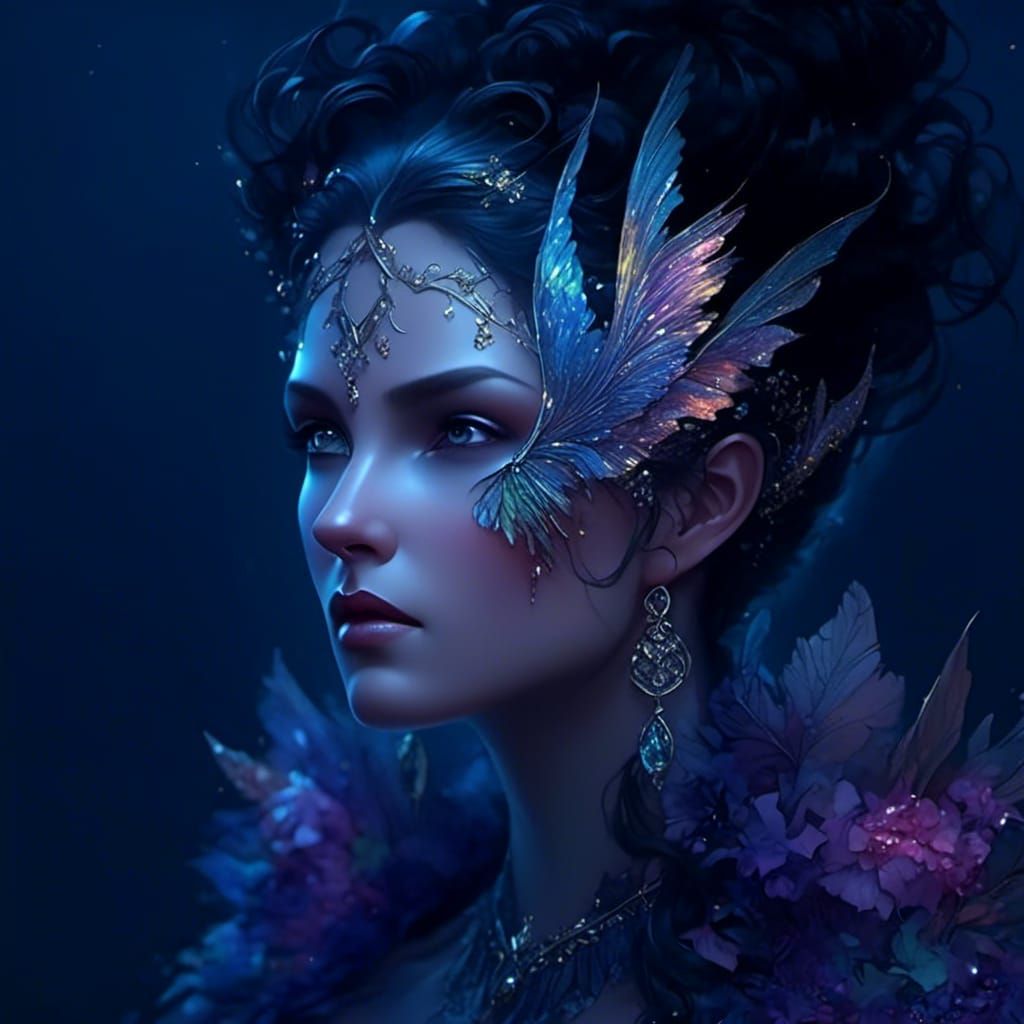 Ethereal Fairy with Iridescent Wings