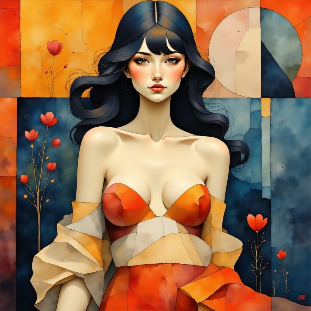 Minimalist abstract painting