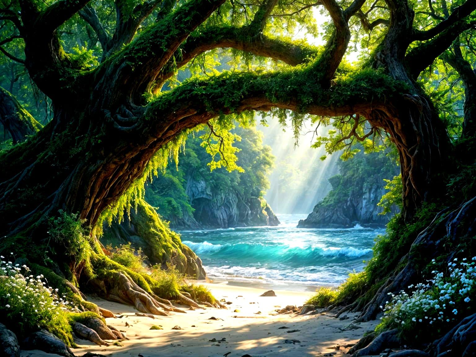 Mystical Beach Hidden in the Nordic Forest