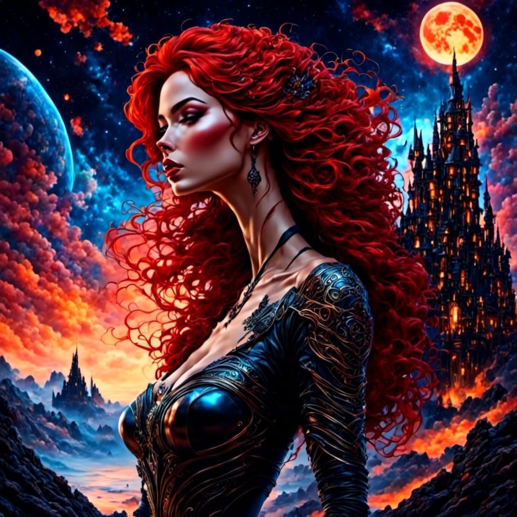 Crystalline Castle Knight in Galaxypunk Style