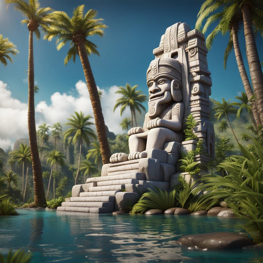 Hawaiian Tiki Totem by Tropical Lagoon