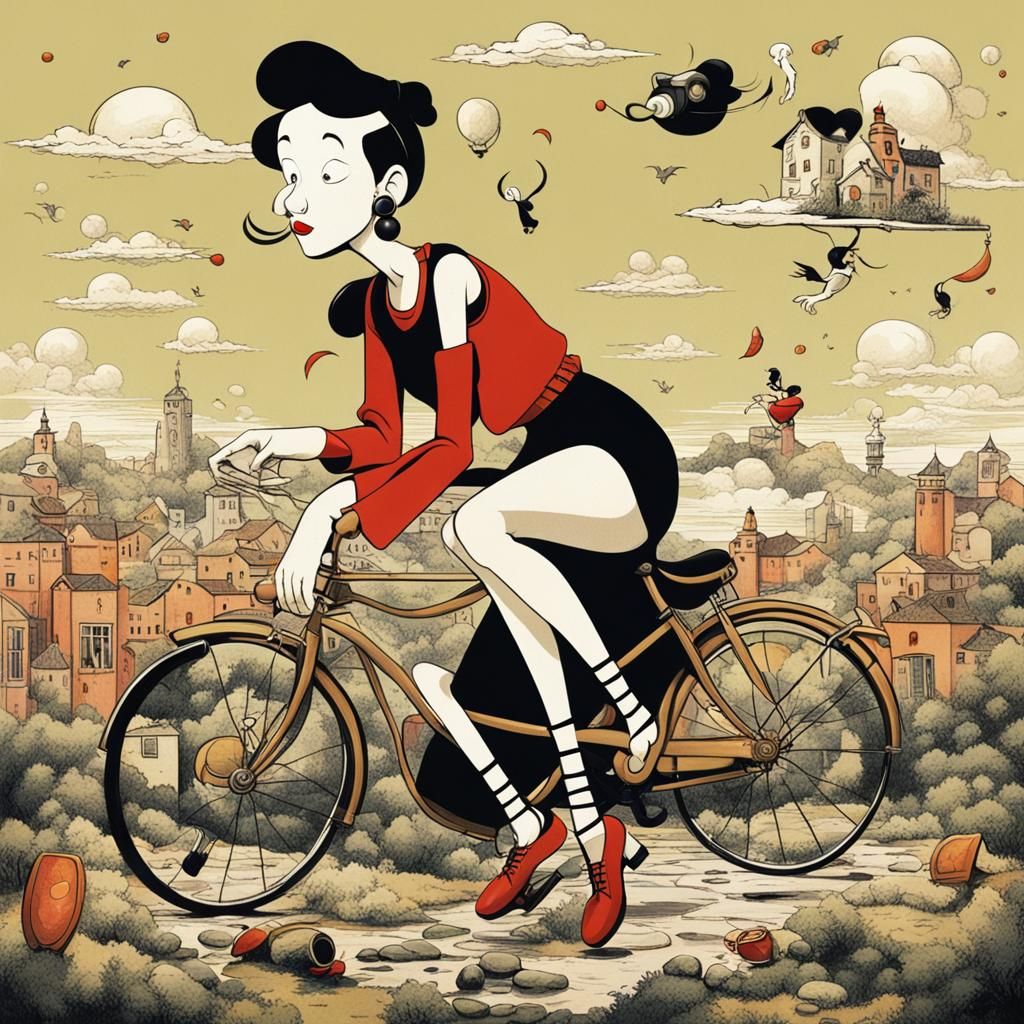 Surreal and Stylish Olive Oyl Interpretation