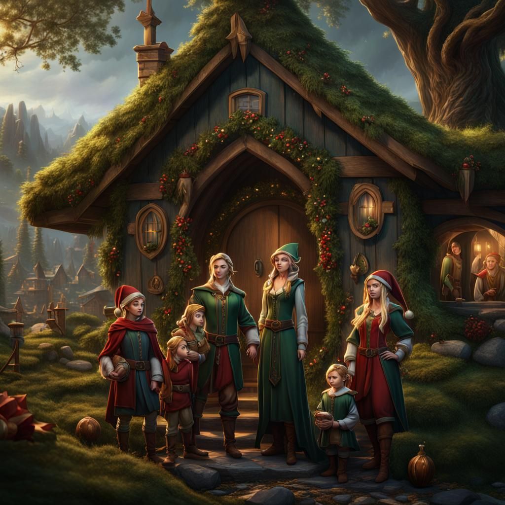 Christmas Elf Family Portrait on Artstation