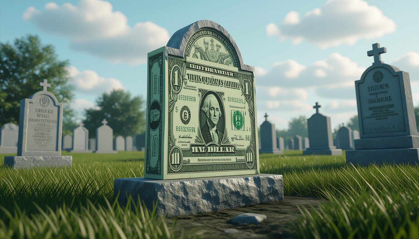 Money Tombstone in Haunted Cemetery