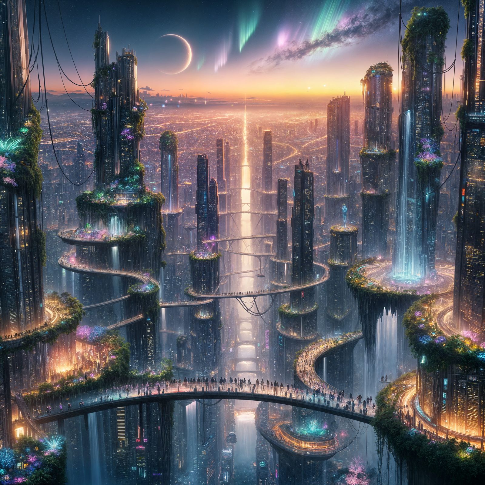 Ethereal Cityscape: A Dream of Tomorrow