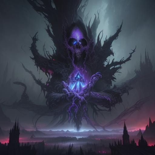 Hand Reaching Through Veil of Destruction