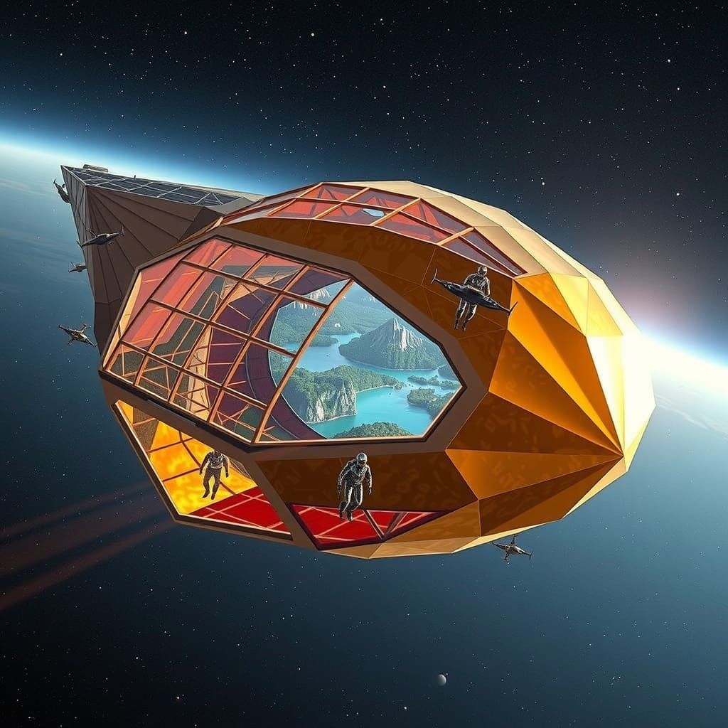 Cosmic Vessel Blends Organic and Synthetic Elements