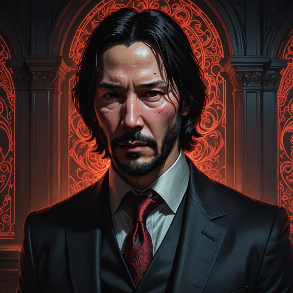 Dramatic Vampire Portrait in Victorian-Inspired Suit
