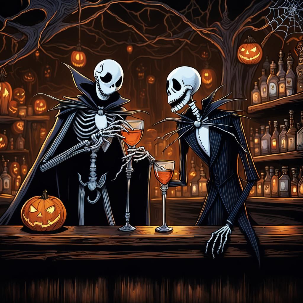 Jack Skellington and Grim Reaper Halloween Bar