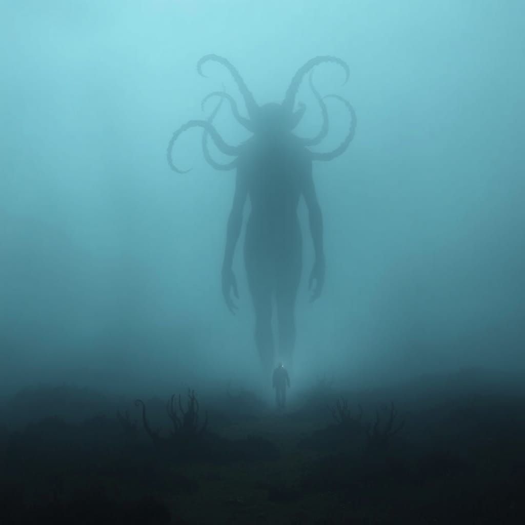 Nyarlathotep in a Foggy Field: Approaching Darkness