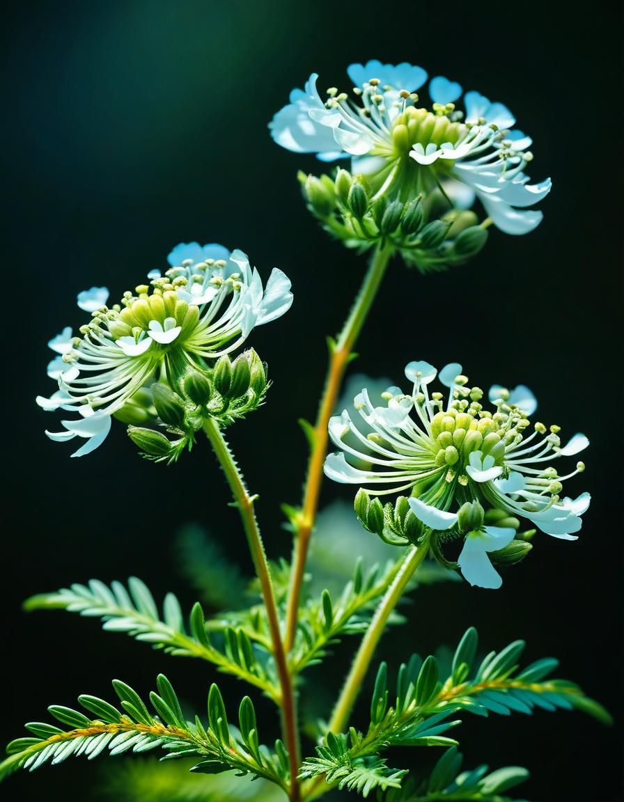 Surreal Hemlock Portrait in Double Exposure Macrography