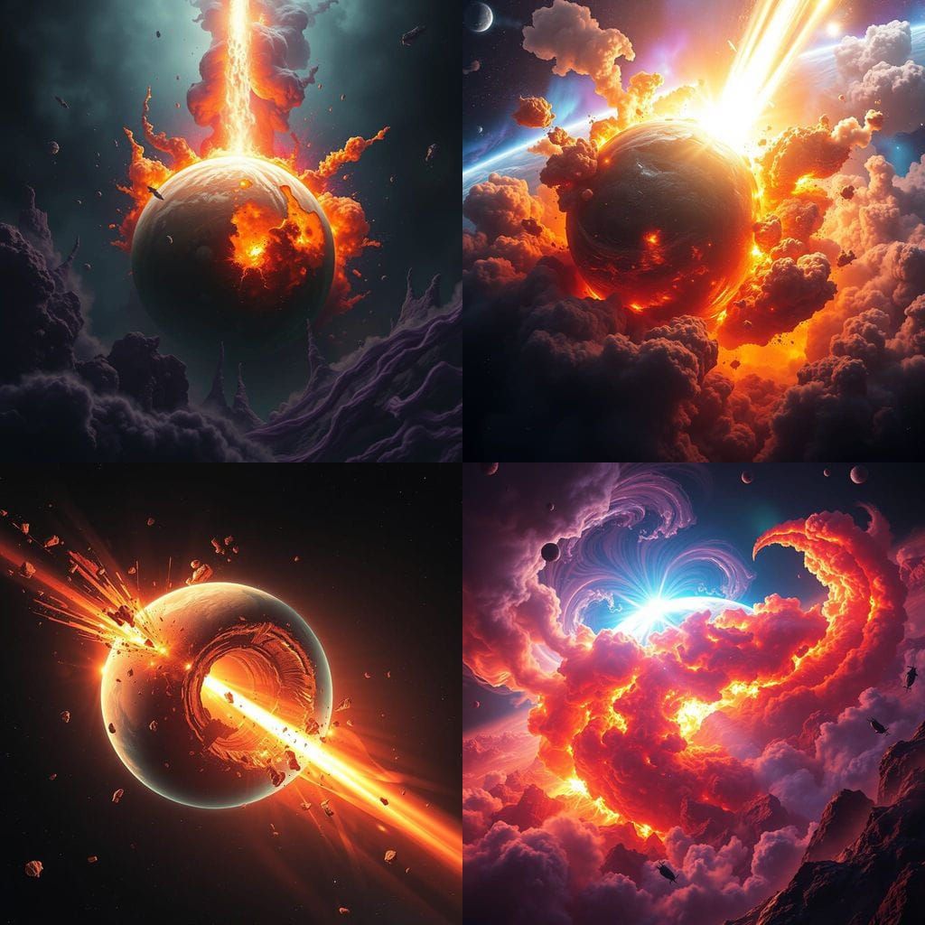 Destruction of a Planet by a Cosmic Energy Cannon