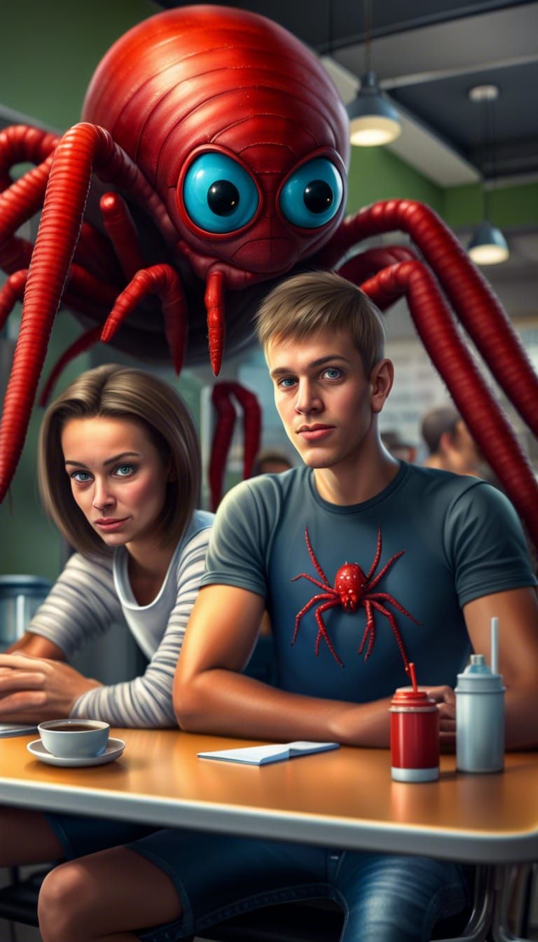 College Student's Cafeteria Companions: Alien and Spider