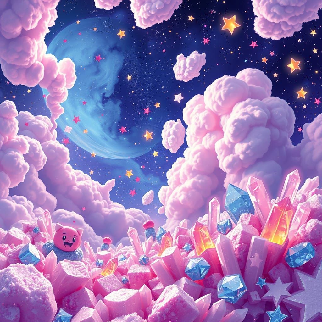 Sugar-Coated Stars in a Whimsical Night Sky