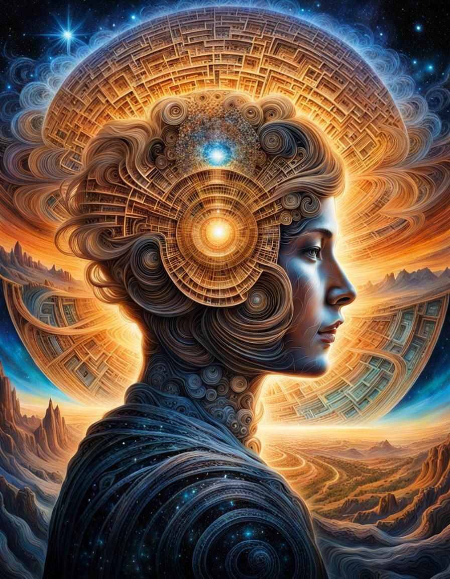 Intergalactic Maze Portrait as Digital Art