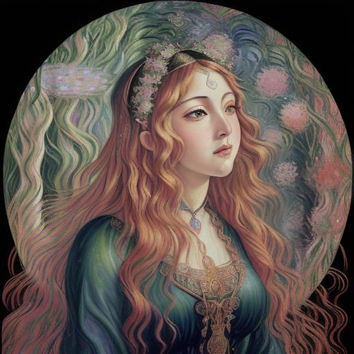 Botticelli Madonna in Expressionist Monet Style