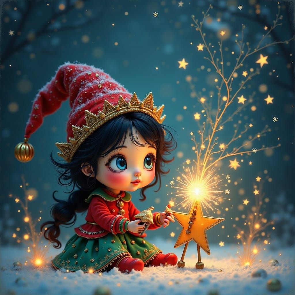 Warm Christmas Wishes Under Starry Skies