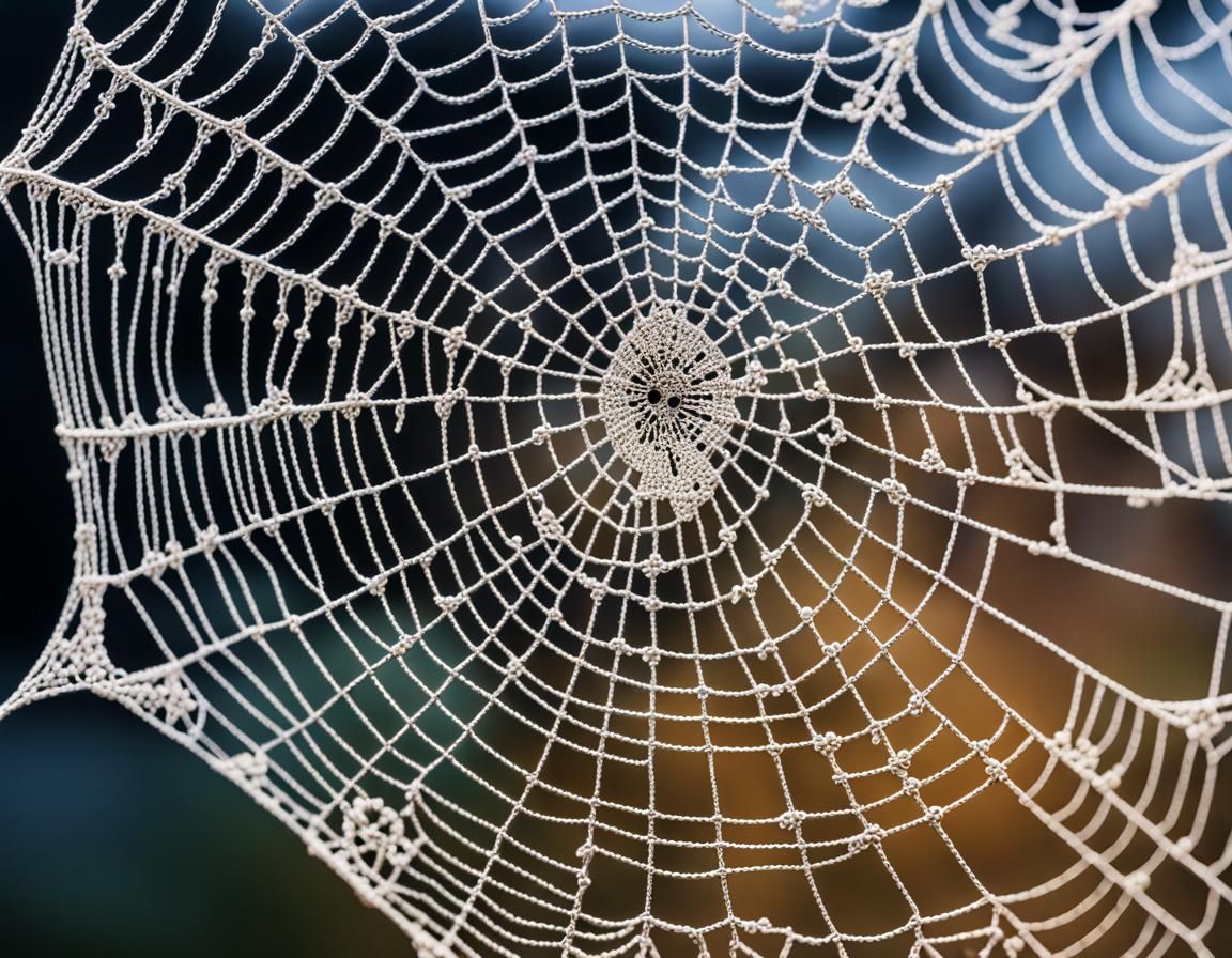 Spider Web in Brussels Stitch Woven Lace