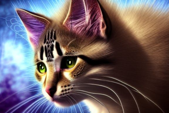 Alien Feline Mohawk Creature on Fantasy Planet