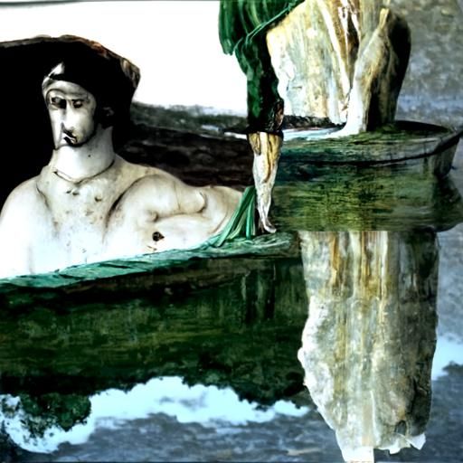 Narcissus's Tragic End: An Ars Nova Inspired Image