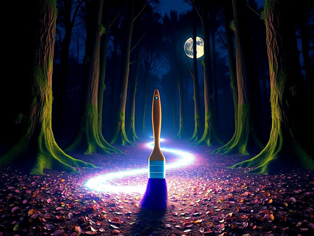 Enchanted Brush Creates River of Starlight