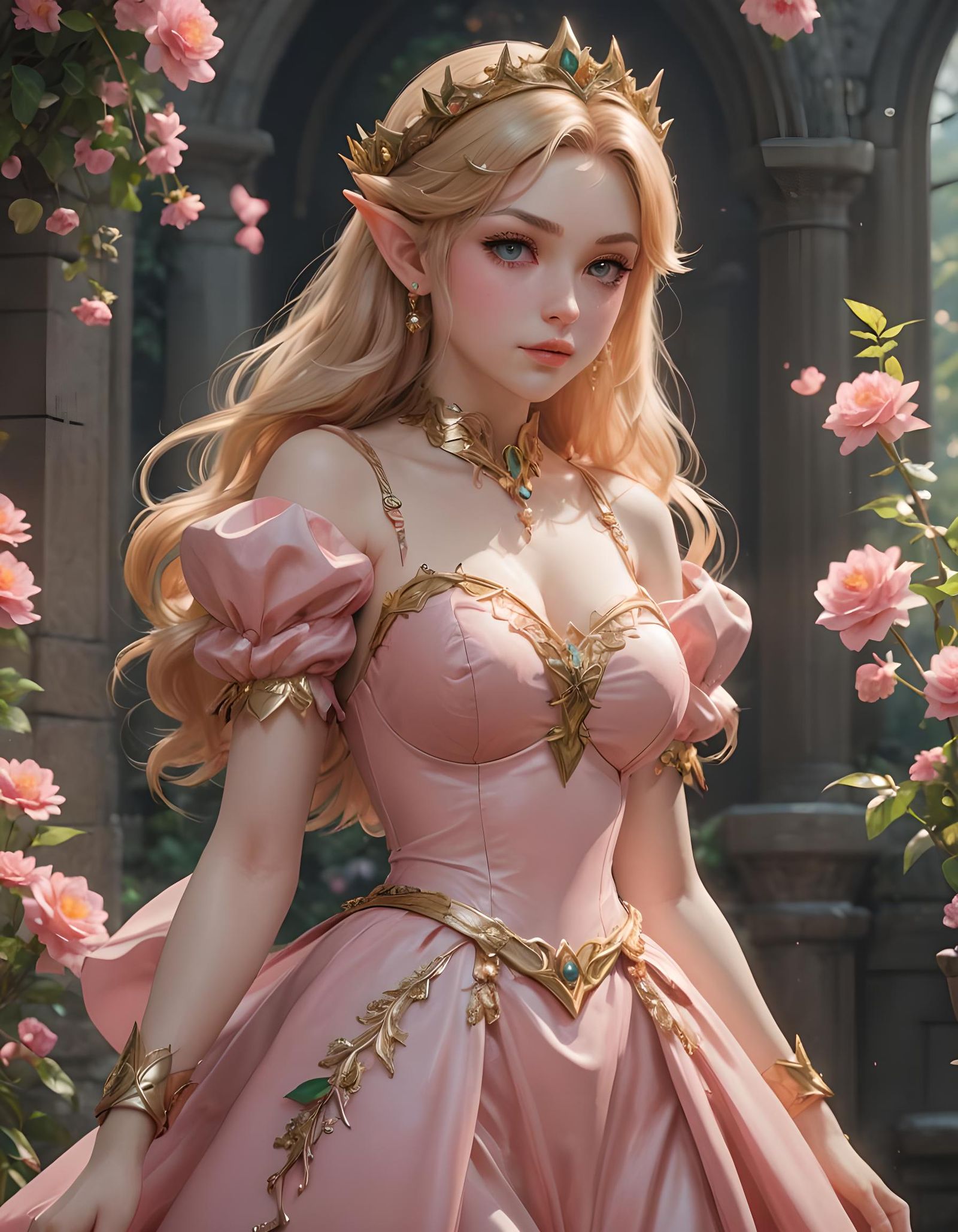 Elf princess peach, awsome dress